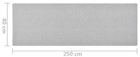 vidaXL Χαλί Διάδρομος Ανοιχτό Γκρι 80 x 250 εκ.