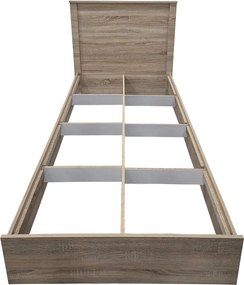 Κρεβάτι Athos pakoworld σε sonoma απόχρωση 90x190εκ