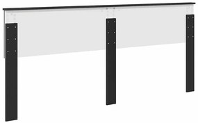 vidaXL Κεφαλάρι Μαύρη Οξυά 200 cm Επεξεργασμένο ξύλο
