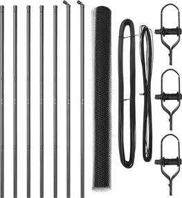 vidaXL Στύλος Περιφράξεων Γκρι 10 x 1,6 m (25 mm πλέγμα)