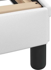 vidaXL Κρεβάτι με Στρώμα Hvar Λευκό 120x200 εκ.από Συνθετικό Δέρμα