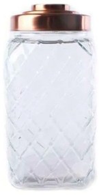 Βάζο Αποθήκευσης Vintage 014.KG0094 15x29cm Clear-Bronze Γυαλί