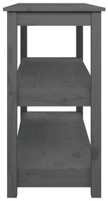 vidaXL Τραπέζι Κονσόλα Γκρι 110 x 40 x 74 εκ. από Μασίφ Ξύλο Πεύκου