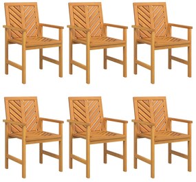 vidaXL Καρέκλες Κήπου 6 pcs Καφέ 59 x 62.5 x 89 εκ Μασίφ ξύλο ακακίας