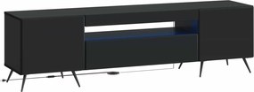 vidaXL Ντουλάπα LED Τηλεόρασης Μαύρο Επεξεργασμένο Ξύλο