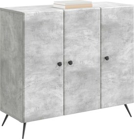 vidaXL Πλαϊνό γραφείο Γκρι Σκυροδέματος 89 x 34,5 x 80 εκ