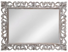 Artekko Mirroki Ξύλινος Λευκός Πατίνα Σκαλιστός Καθρέπτης Τοίχου (120x90)cm - 667-4018 - 667-4018
