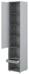 Σετ επίπλων Concept Pro Lenart AH145, Γκρι, Πλαστικοποιημένη μοριοσανίδα, Τάβλες για Κρεβάτι, 140x200, Με κρεβάτι, Με πρόσθετο εξοπλισμό, Ενιαίος, Διπλό