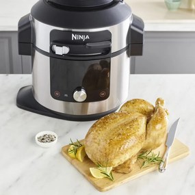 Πολυμάγειρας Ninja Foodi OL750EU, 1760W, 7,5 l, 3 λειτουργίες, 14 προγράμματα, SmartLid, Inox/μαύρο