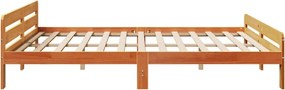vidaXL Σκελετός Κρεβ. Χωρίς Στρώμα Καφέ Κεριού 200x200 εκ Μασίφ Πεύκο