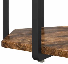 vidaXL Σετ βοηθητικά τραπεζάκια 2 pcs Καπνιστή βελανιδιά και Μαύρο