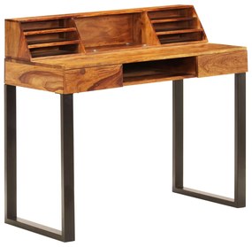 vidaXL Γραφείο 110 x 50 x 94 εκ. από Μασίφ Ξύλο Ακακίας και Ατσάλι