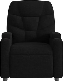 vidaXL Πολυθρόνα με Ανακλινόμενη Πόρτα Μαύρη Υφασμάτινη