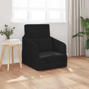 vidaXL Kαναπές κρεβάτι  2-σε-1 Μαύρος 65x80x83 εκ. Βελούδο
