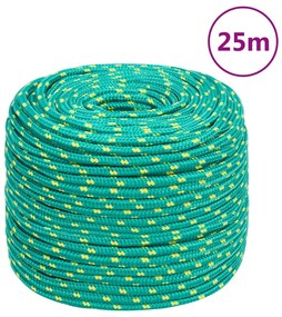 vidaXL Σχοινί Ναυτιλίας Πράσινο 8 χιλ. 25 μ. από Πολυπροπυλένιο