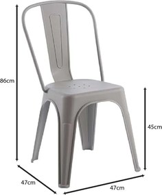 RELIX PP Καρέκλα Στοιβαζόμενη, PP Απόχρωση Sand Beige   1τμχ