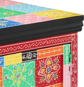 vidaXL Τραπεζάκι σαλονιού πολύχρωμο 90x50x40 cm μασίφ ξύλο Mango