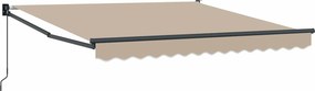 vidaXL Αναδιπλούμενη τέντα Μπεζ 300 x 250 x 165 εκ.