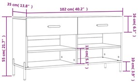 ΠΑΠΟΥΤΣΟΘΗΚΗ ΜΑΥΡΗ 102 X 35 X 55 ΕΚ. ΑΠΟ ΕΠΕΞΕΡΓΑΣΜΕΝΟ ΞΥΛΟ 829749