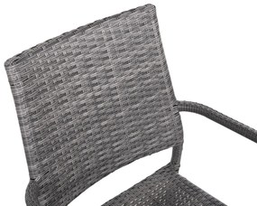 Καρέκλα - Πολυθρόνα MORNER C6074.02 Μεταλλική με Γκρί Rattan 55x58x87Υ εκ. 55x58x87 εκ.