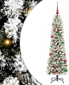 vidaXL Τεχνητό Χριστουγεννιάτικο Δέντρο με 150 LED Λευκό 150 cm