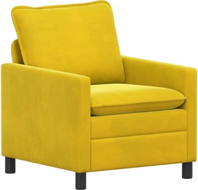 vidaXL Σετ Καναπέ 2 pcs Κίτρινο Βελούδο