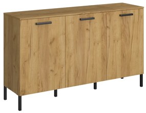 Μπουφές Santes Χρυσό Δρυς-Γραφίτη 155x42x92.5cm - TO-SANTES3D