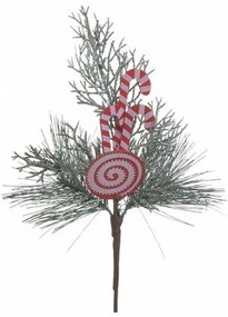 Inart Κλαδί - Φυτό Υ28cm Πράσινο-Κόκκινο 2-85-397-0035