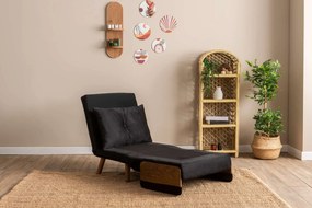 Πολυθρόνα-Κρεβάτι Μαύρο COSMO SINGLE 77x70x82