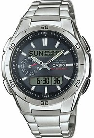 Ανδρικά Ρολόγια Casio WVA-M650D-1AER Μαύρο Γκρι Ασημί