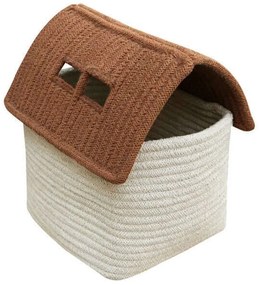 Καλάθι Αποθήκευσης House Toffee LOR-BSK-HOUSE-TOF 22x22x34cm Natural Brown Lorena Canals Cotton