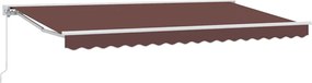 vidaXL Σκελετός Τέντας Καφέ 400 x 200 cm Πολυεστέρας με Επικάλυψη PU