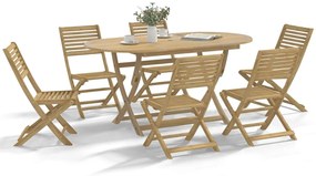 vidaXL Καρέκλες Κήπου Πτυσσόμενες 6 τεμ 48,5x61,5x87 εκ. Μασίφ Ακακία