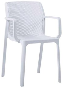Πολυθρόνα DORIAN PP-UV Άσπρη 54x55x83cm (Σετ 4 ΤΕΜ)