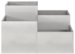 vidaXL Κηπευτικό Δοχείο 100 x 100 x 48 εκ από ανοξείδωτο ατσάλι
