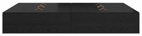 vidaXL Σκελετός Κρεβατιού Μαύρη δρυς 140 x 190 cm Επεξεργασμένο ξύλο