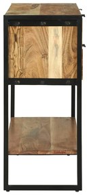 vidaXL Τραπέζι κονσόλας με ράφι Καφέ 90 x 35 x 80 εκ Μασίφ ξύλο μάνγκο