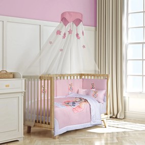 Κουβερλί 2 Όψεων Microfiber Κούνιας 110x150εκ. Essential Baby 8843 Ροζ-Μπεζ Greenwich Polo Club