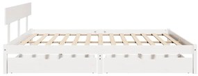 vidaXL Σκελετός Κρεβ. Χωρίς Στρώμα Λευκό 180x200 εκ Μασίφ Πεύκο