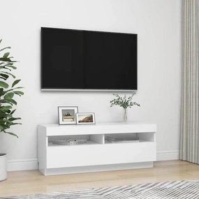vidaXL Έπιπλο Τηλεόρασης με LED Λευκό 100 x 35 x 40 εκ.