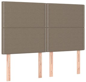 vidaXL Κεφαλάρια Κρεβατιού 4 τεμ. Taupe 72x5x78/88 εκ. Υφασμάτινα