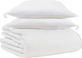 vidaXL Χειμερινό Παπλωματοθήκη με μαξιλάρι 3 pcs Λευκό Φτέρος