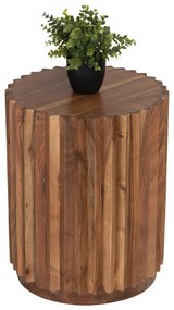 Intrahome ΒΟΗΘΗΤΙΚΟ ΤΡΑΠΕΖΙ ΣΤΡΟΓΓΥΛΟ SEDGE ΜΑΣΙΦ ΑΚΑΚΙΑ-ΦΥΣΙΚΟ ΧΡΩΜΑ Φ40x50Υεκ. intraho-1646420