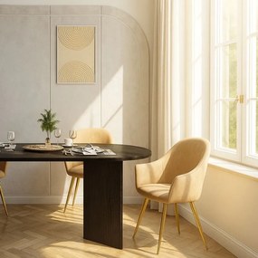 Τραπέζι Cortado Megapap χρώμα sencron black 200x90x74εκ.