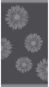Πετσέτα Θαλάσσης Βαμβακερή Velour Dark Grey 86x160εκ. Flower Melinen 20004874