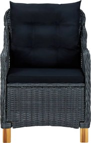 vidaXL Σετ Τραπεζαρίας Κήπου 5 Τεμαχίων Σκούρο Γκρι