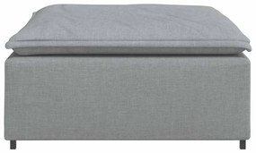 vidaXL Υποπόδιο Καναπέ Ανοιχτό Γκρι 100 x 100 x 48 εκ.