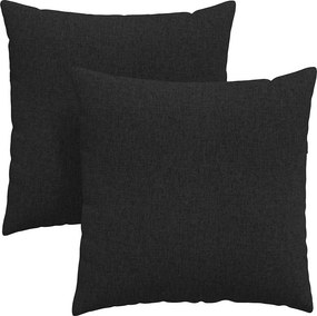 vidaXL Μαξιλάρι Καναπέ 2 pcs Μαύρο 80 x 80 cm ύφασμα