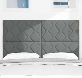 vidaXL Υφασμάτινο Κεφαλάρι Geometric Σκούρο γκρι 160 cm ύφασμα