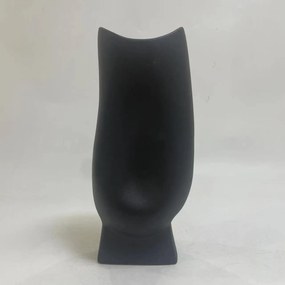 CERAMIC TABLE DECOR SERIES GLAZE  MATTE BLACK 17x12x38Hcm.